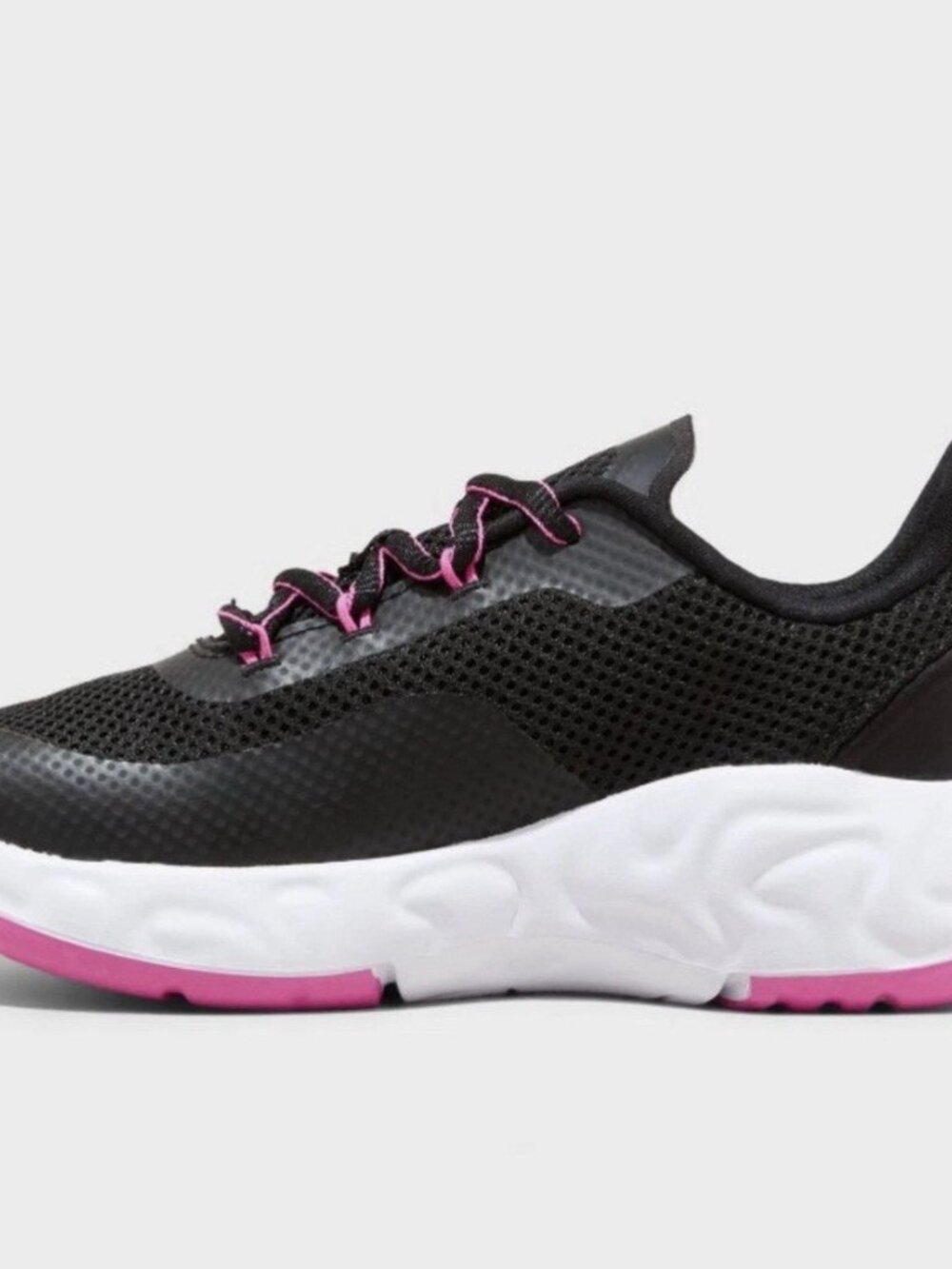 All In Motion Camren Performance Sneakers Girls Size 6 Black Pink Athletic Shoes - Picture 2 of 5